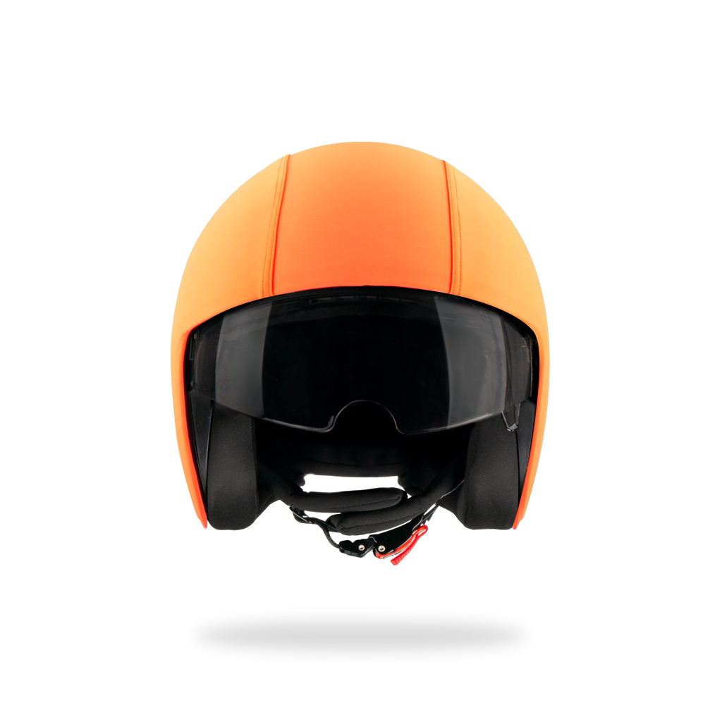 Neon orange motorcycle helmet 2025